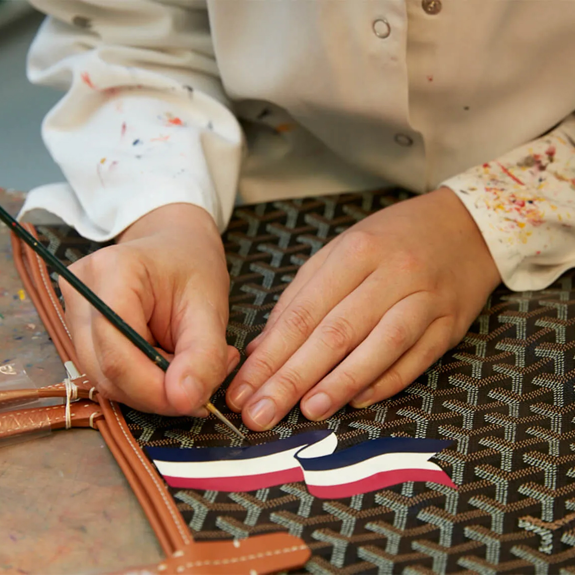 Goyard dipinto a mano pelle Art of Marquage artigianato