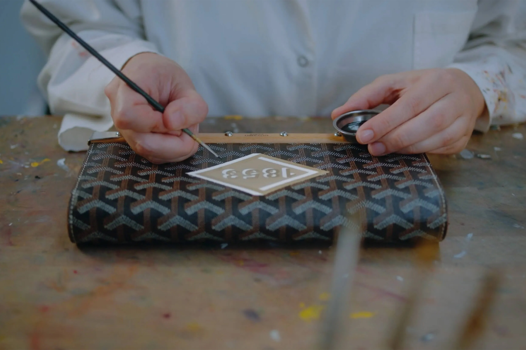 Goyard dipinto a mano pelle Art of Marquage artigianato