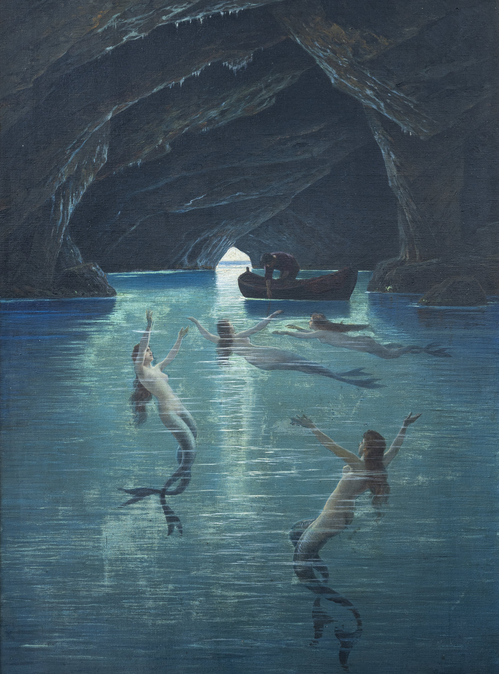 Grotta Azzurra Capri Italia dipinto Hermann David Salomon Corrodi