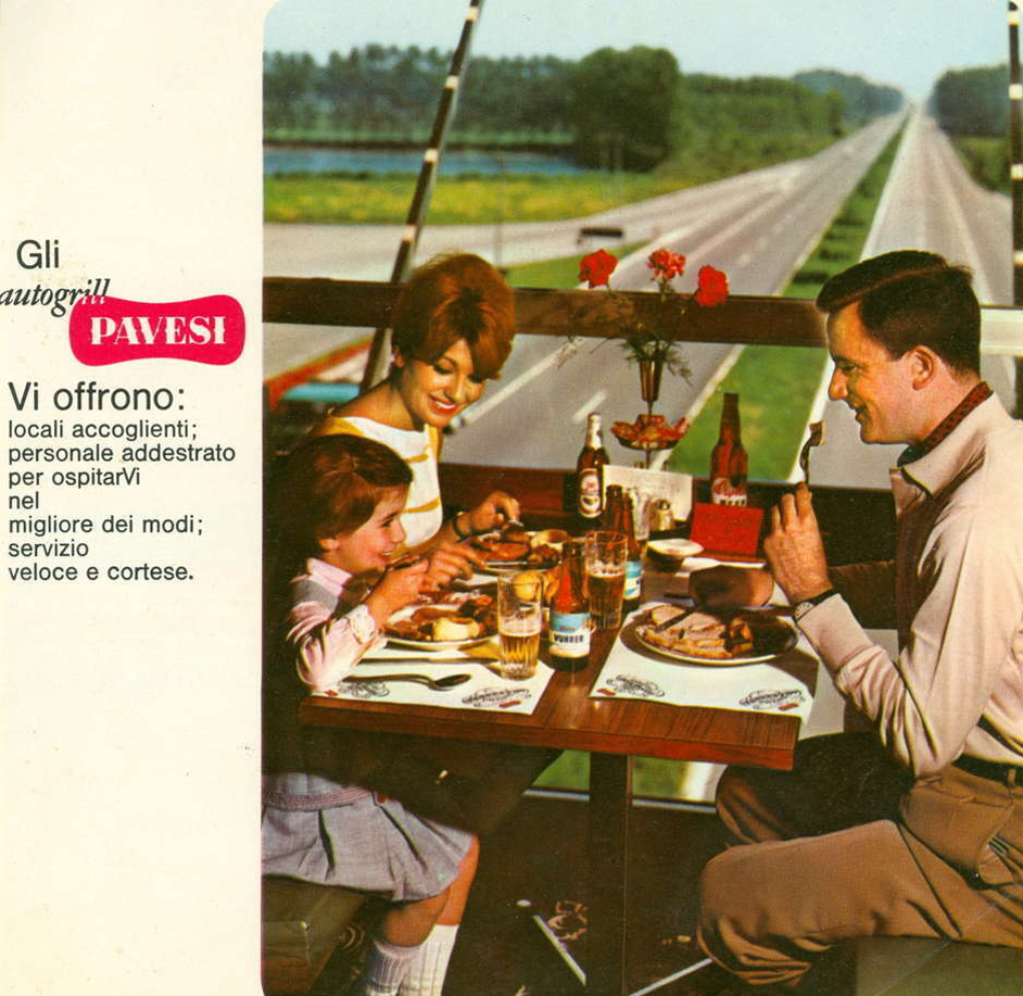 Depliant Pavesi Autogrill famiglia cibo autostrada