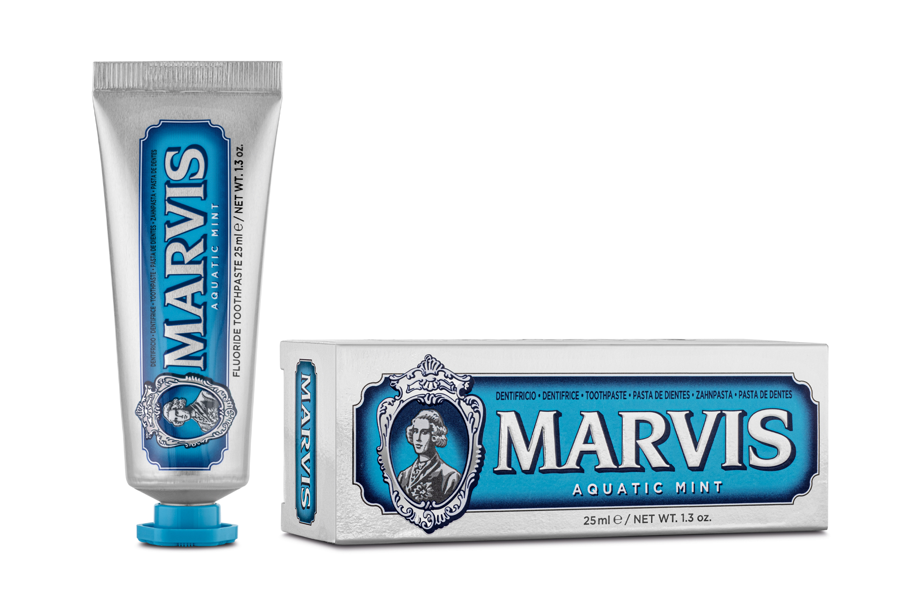 Marvis Aquatic Mint dentifricio simbolo stile