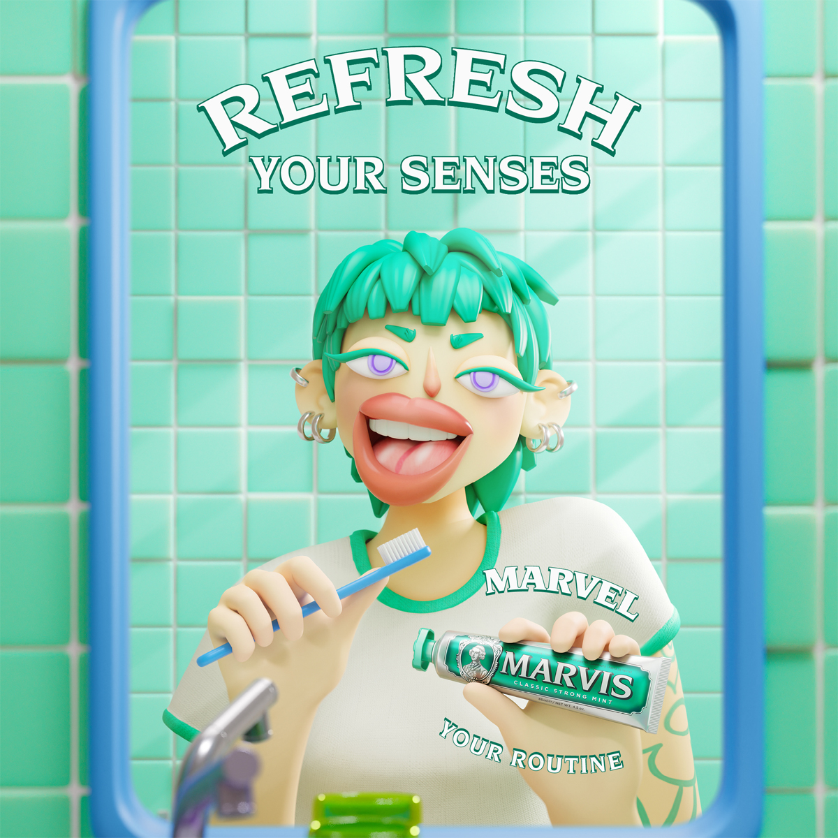 Marvis dentifricio Refresh Your Senses routine