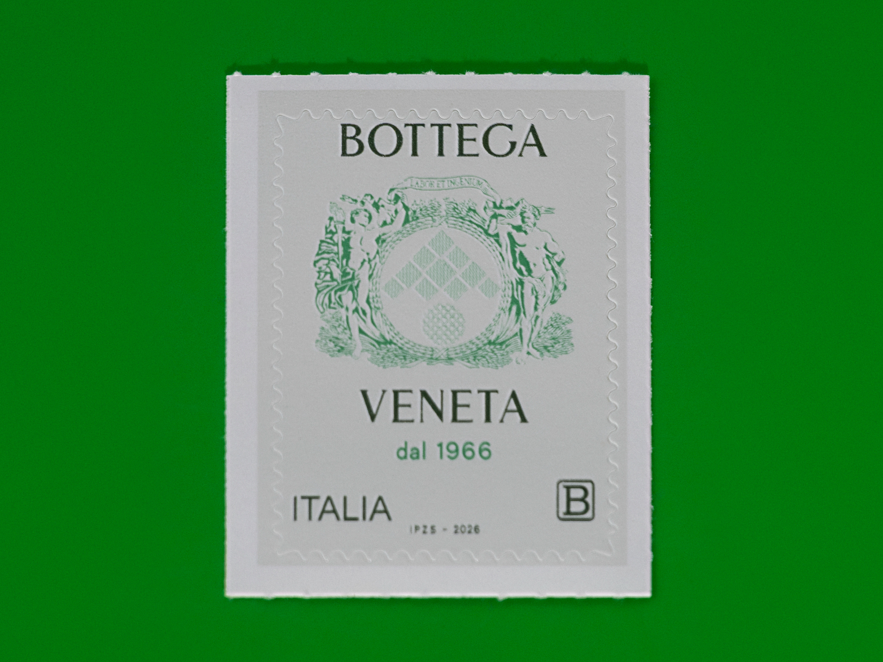 Bottega Veneta francobollo 60 anni celebrazione Poste Italiane