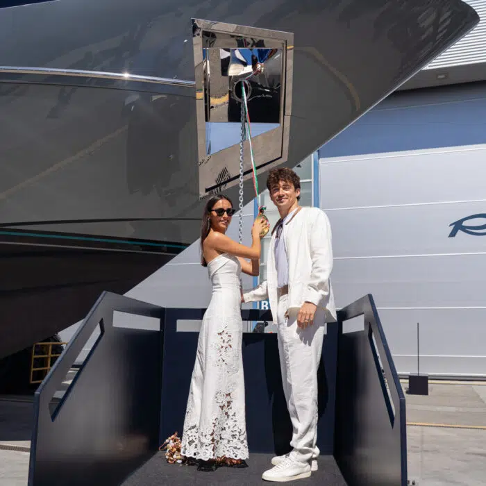 Charles Leclerc yacht Riva 102’ Corsaro Super