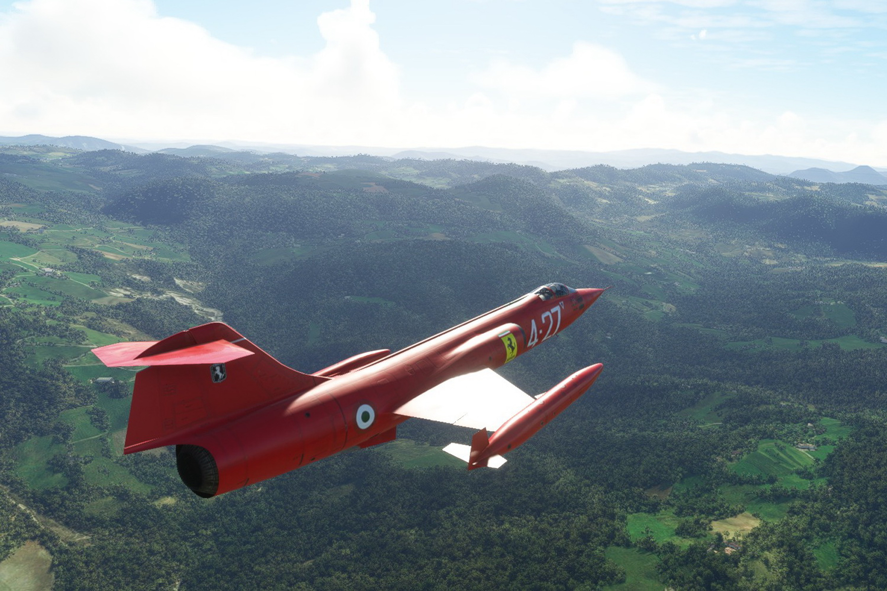 Ferrari Lockheed F-104G Starfighter Rosso Corsa Aereo Jet