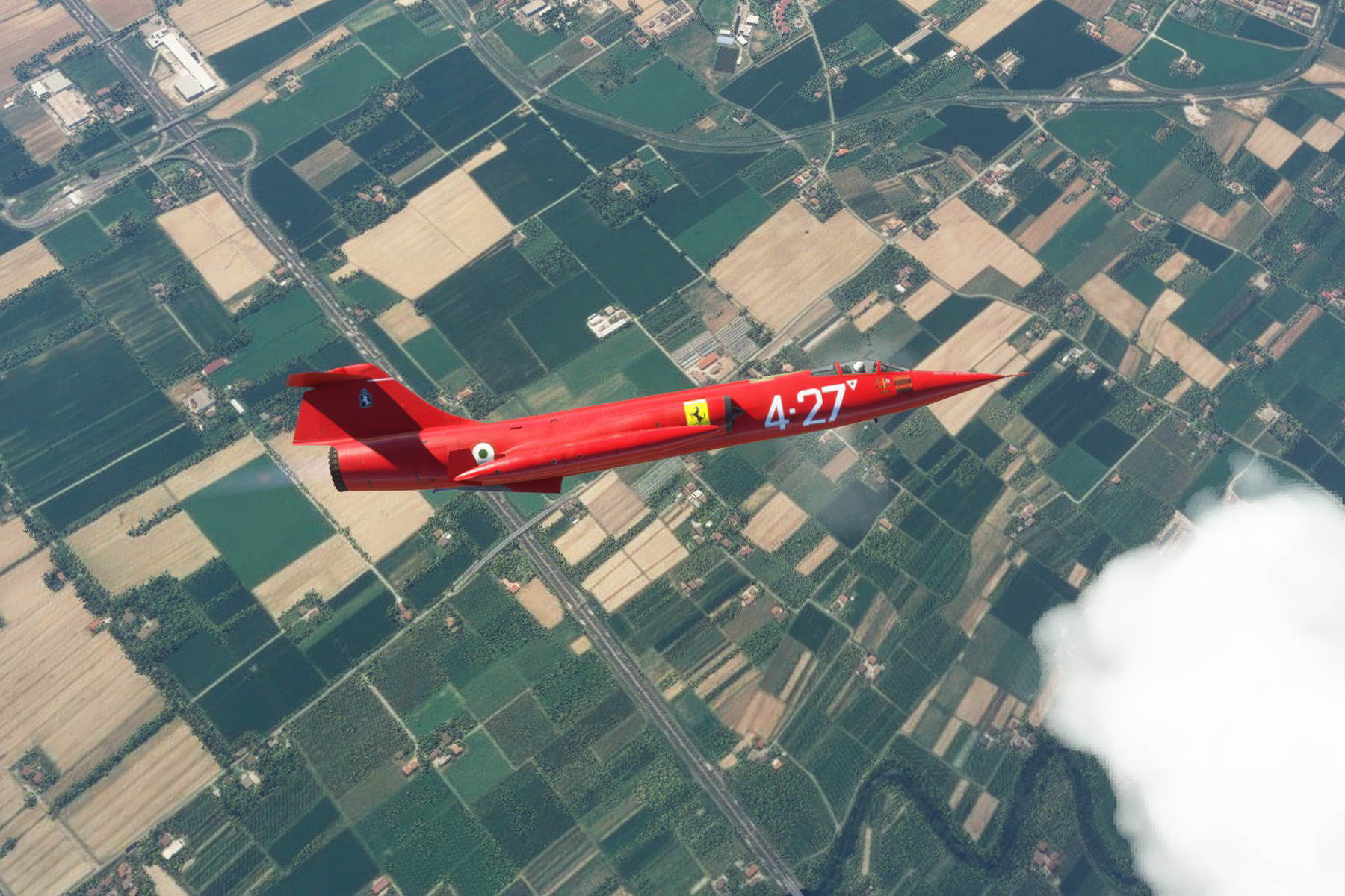 Ferrari Lockheed F-104G Starfighter Rosso Corsa Aereo Jet