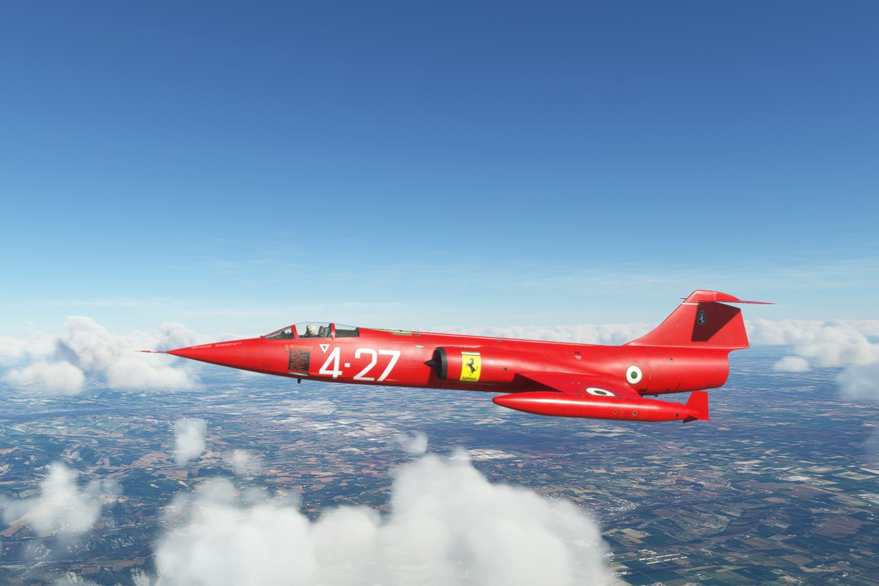 Ferrari Lockheed F-104G Starfighter Rosso Corsa Aereo Jet